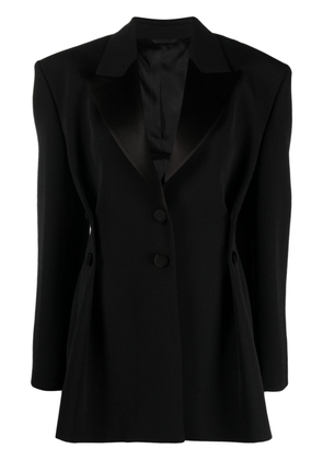 Givenchy pleated single-breasted wool blazer - Black