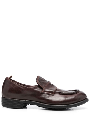 Officine Creative polished-finish slip-on loafers - Brown