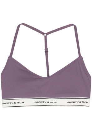 Sporty & Rich logo-raised sports bralette - Purple