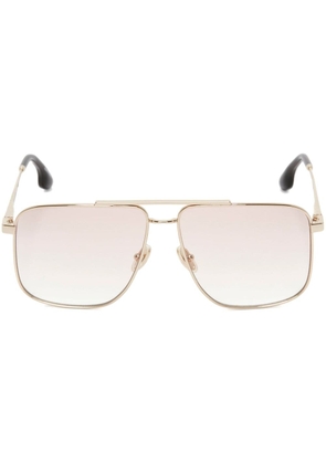 Victoria Beckham double-bridge pilot-frame sunglasses - Gold