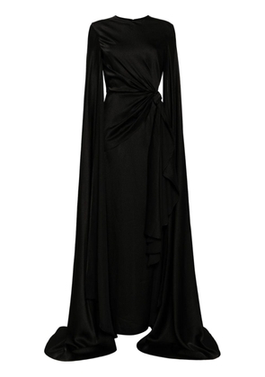 Solace London The Elya satin maxi dress - Black