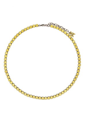 Amina Muaddi Tennis crystal-embellished necklace - Silver