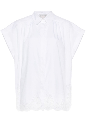 ERMANNO FIRENZE floral-lace cotton shirt - White