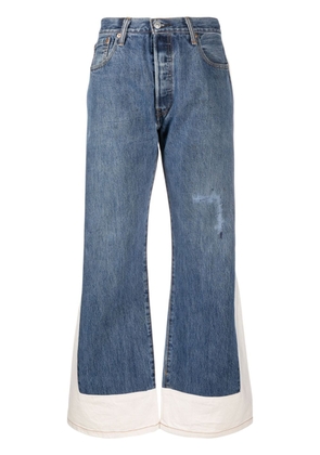 B SIDES two-tone wide-leg jeans - Blue