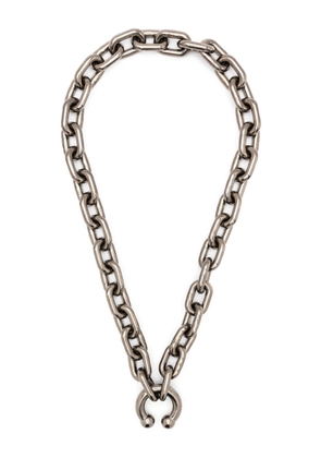 Random Identities oversized chain-link necklace - Silver