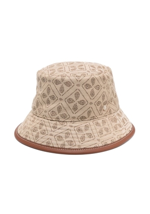 Helen Kaminski Nova pattern-jacquard bucket hat - Neutrals