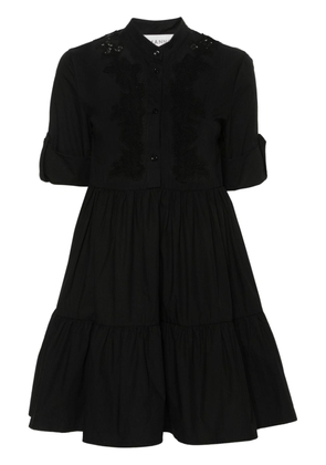 ERMANNO FIRENZE lace-detail cotton dress - Black