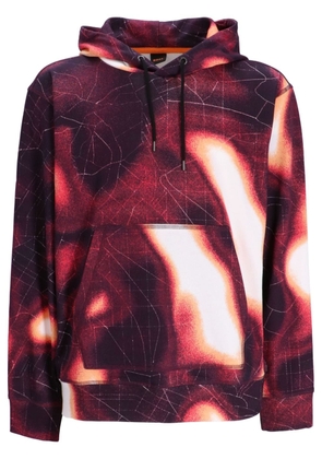 BOSS heat-map print cotton hoodie - Red