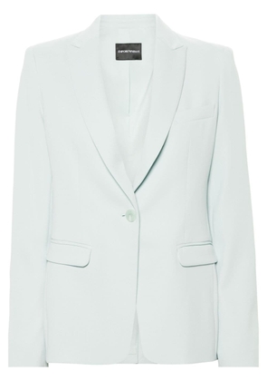 Emporio Armani patterned-jacquard blazer - Green
