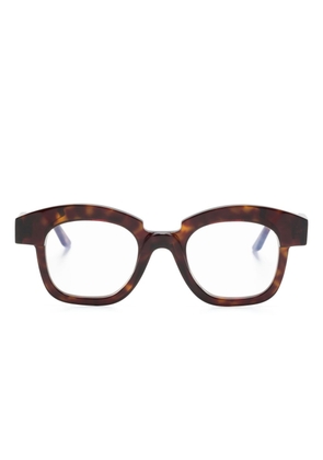 Kuboraum Maske K40 geometric-frame glasses - Brown