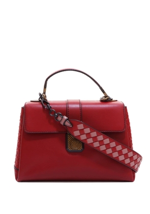Bottega Veneta Pre-Owned Intrecciato strap flap two-way shoulder bag - Red