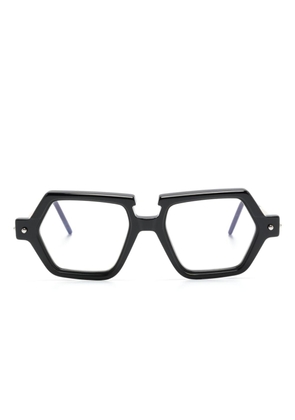 Kuboraum geometric-frame glasses - Black