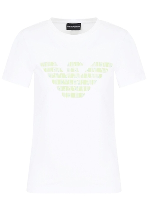 Emporio Armani logo-print cotton-blend T-shirt - White