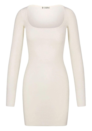 ETERNE square-neck long-sleeved minidress - White