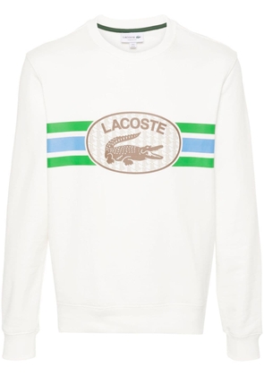 Lacoste logo-print cotton sweatshirt - White