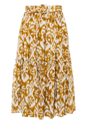 Samantha Sung Melanie abstract-print skirt - Yellow