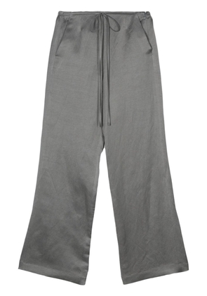Alysi slit-detail wide-leg trousers - Grey