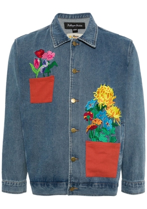 KidSuper Flower Pots denim jacket - Blue