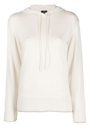 Theory knitted cotton-blend hoodie - Neutrals