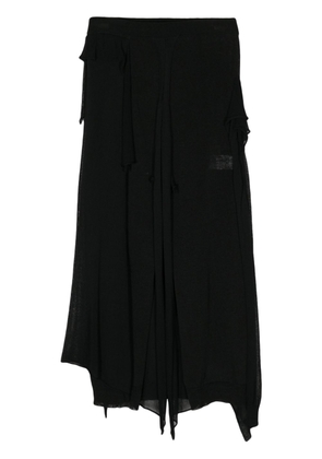Yohji Yamamoto asymmetric midi skirt - Black