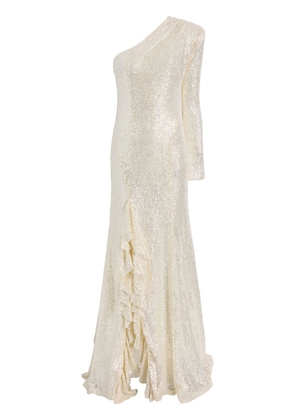 Cinq A Sept Angeline Gown sequin long dress - White