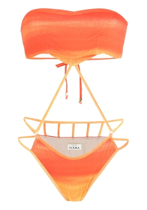 Amir Slama printed cut-out swimsuit - Orange