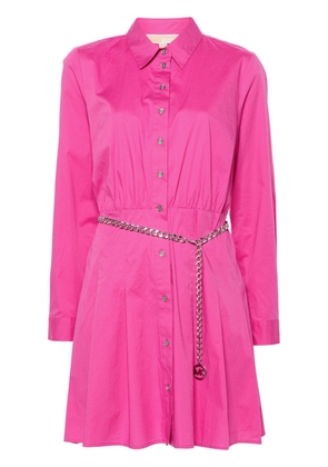 Michael Michael Kors belted mini shirt dress - Pink