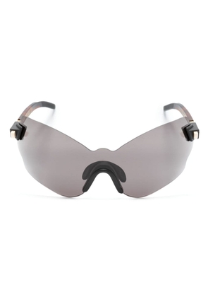Kuboraum Mask E51 oversized-frame sunglasses - Brown