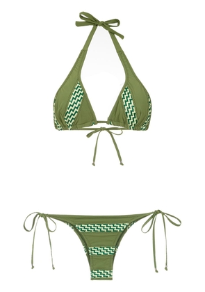 Amir Slama panelled bikini set - Green