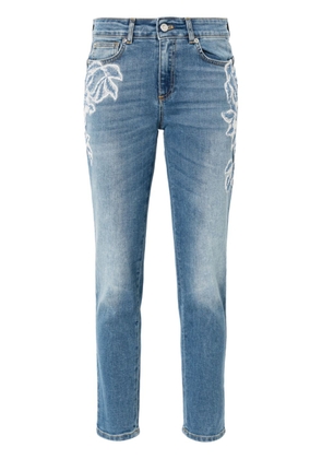 ERMANNO FIRENZE floral-embroidery skinny jeans - Blue