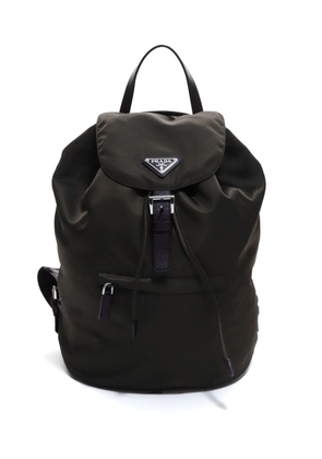 Prada Pre-Owned triangle logo backpack - Green