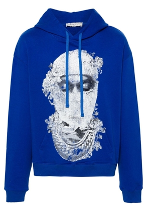 Ih Nom Uh Nit Mask Roses-print hoodie - Blue