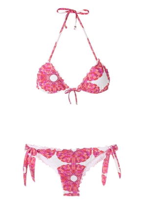 Amir Slama Mandala abstract-print bikini set - Pink
