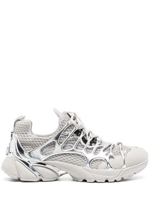 44 LABEL GROUP Symbiont chrome-detail sneakers - Grey