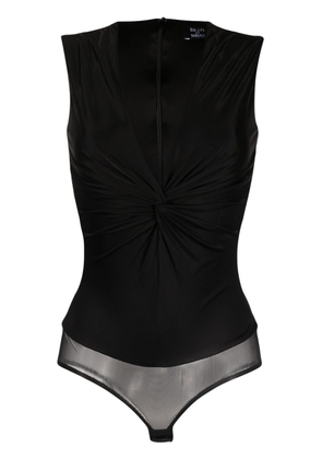 Versace knotted V-neck bodysuit - Black