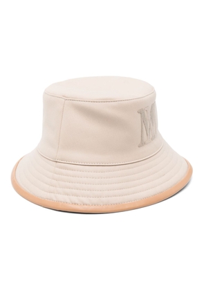 Max Mara logo-embroidered bucket hat - Neutrals