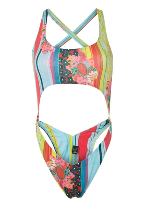 Amir Slama Maio crisscross swimsuit - Multicolour