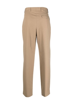 Paul Smith pleat-detail cotton straight-leg trousers - Neutrals