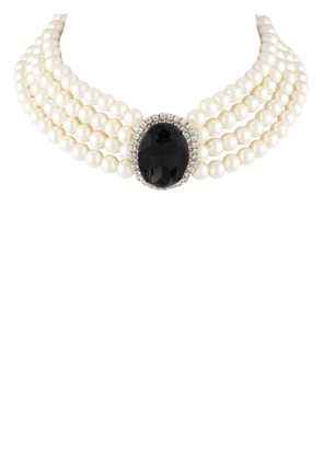 Susan Caplan Vintage pearl-embellished multi-strand choker necklace - Silver