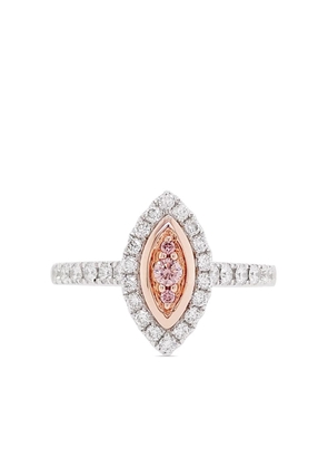 HYT Jewelry rose gold and platinum diamond ring - Silver