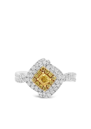 HYT Jewelry 18kt yellow gold and platinum Fancy Intense diamond ring - Silver