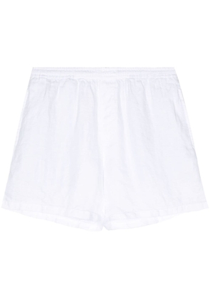 ASPESI elasticated-waist linen shorts - White