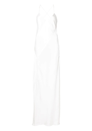 Michelle Mason open-back silk gown - White