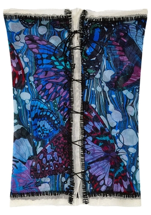 Jean Paul Gaultier butterfly-print tube top - Blue