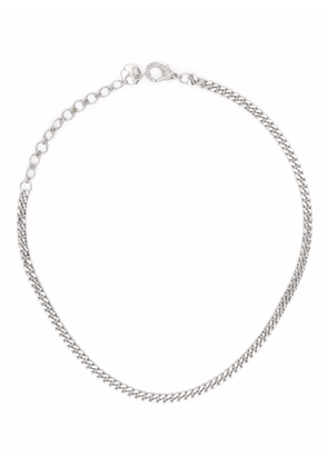 SHAY 18kt white gold diamond curb chain choker - Silver