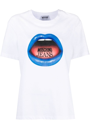 MOSCHINO JEANS graphic logo print T-shirt - White