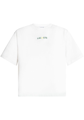 Lacoste logo-appliquéd cotton T-shirt - White
