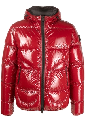 Herno logo-patch padded puffer jacket - Red