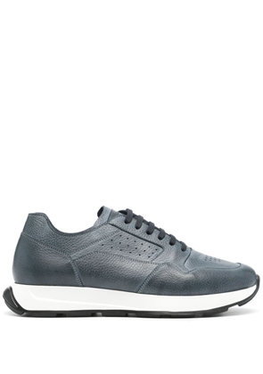 Barrett leather lace-up sneakers - Blue