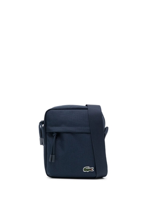 Lacoste logo-appliqué messenger bag - Blue